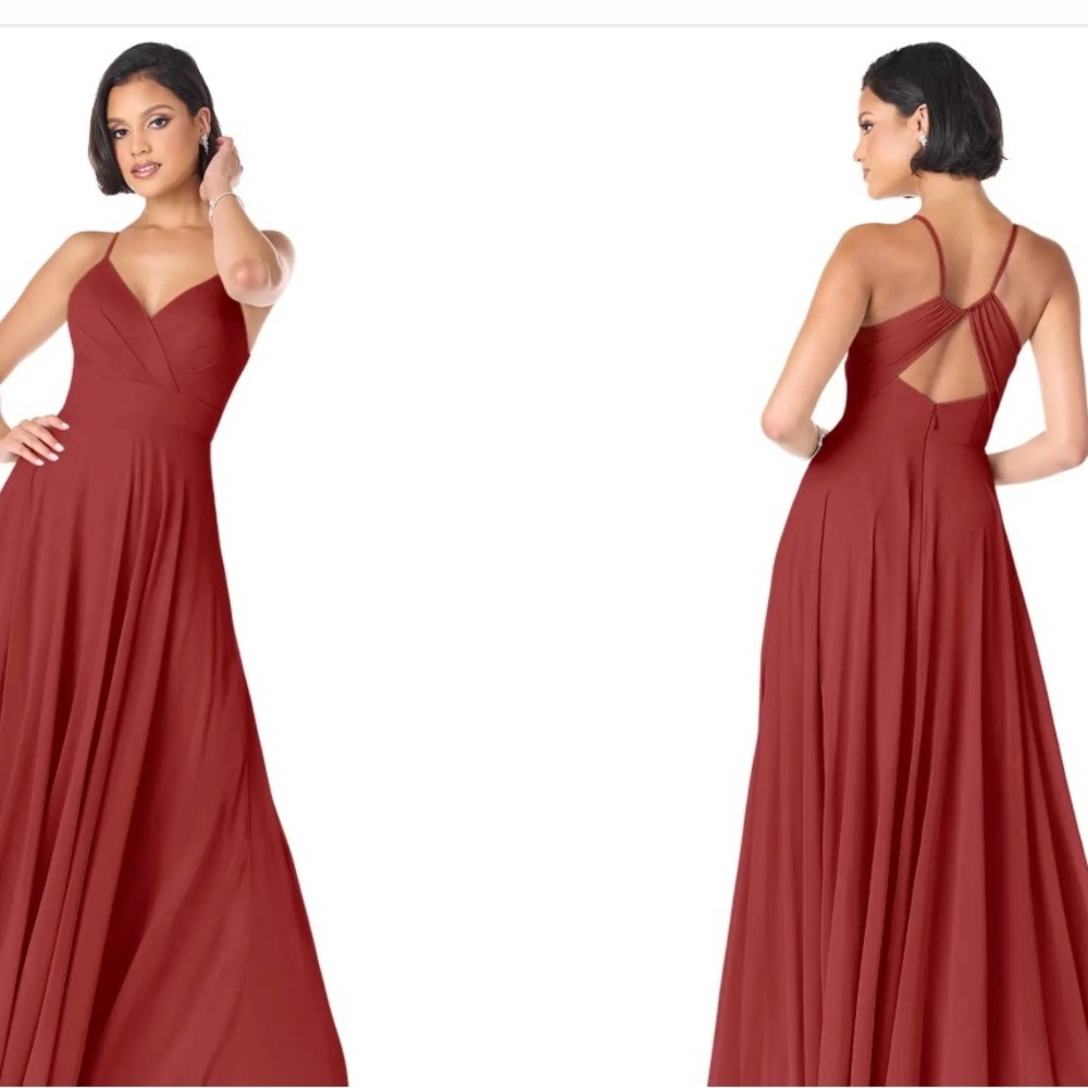 Azazie Rust dress